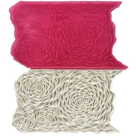 Силиконов калъп "Бордюр с релеф - цветя"